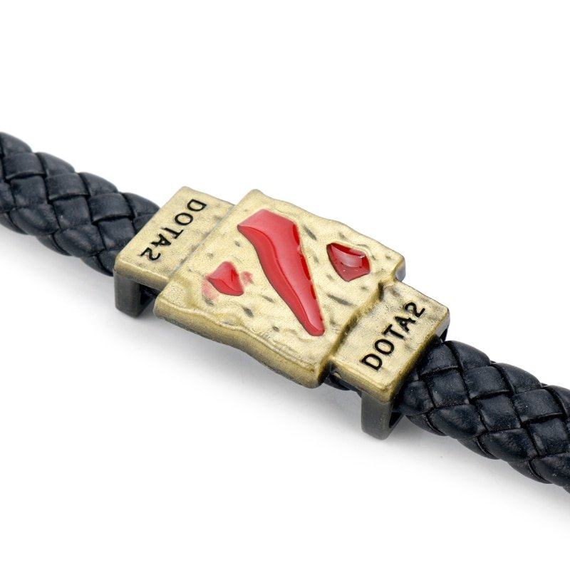 DOTA 2 Braided Leather Charm Bracelet