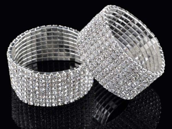 Full Rhinestone Elastic Bracelet for Women