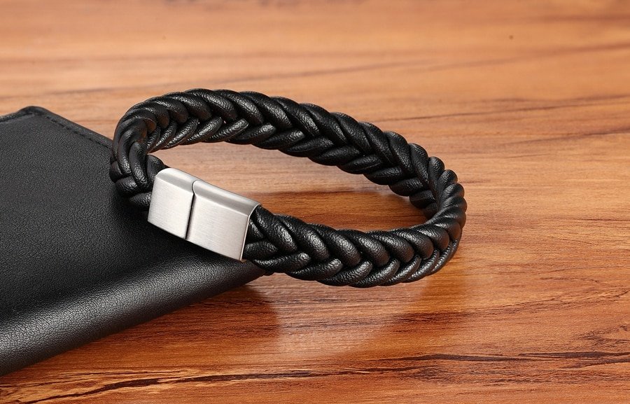 Men's Braided Leather Bracelet