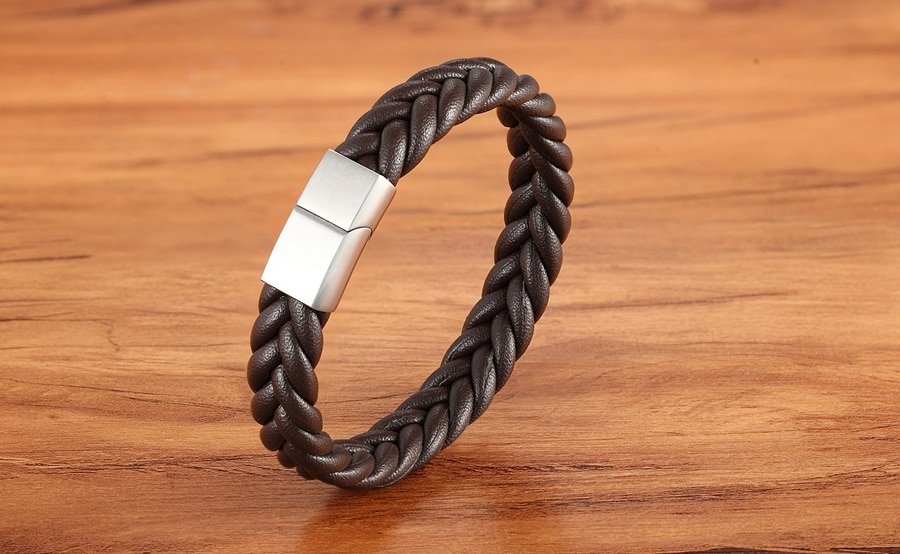 Men's Braided Leather Bracelet