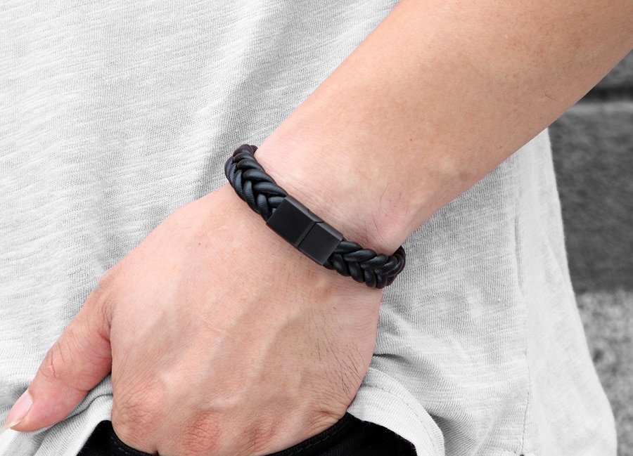 Men's Braided Leather Bracelet