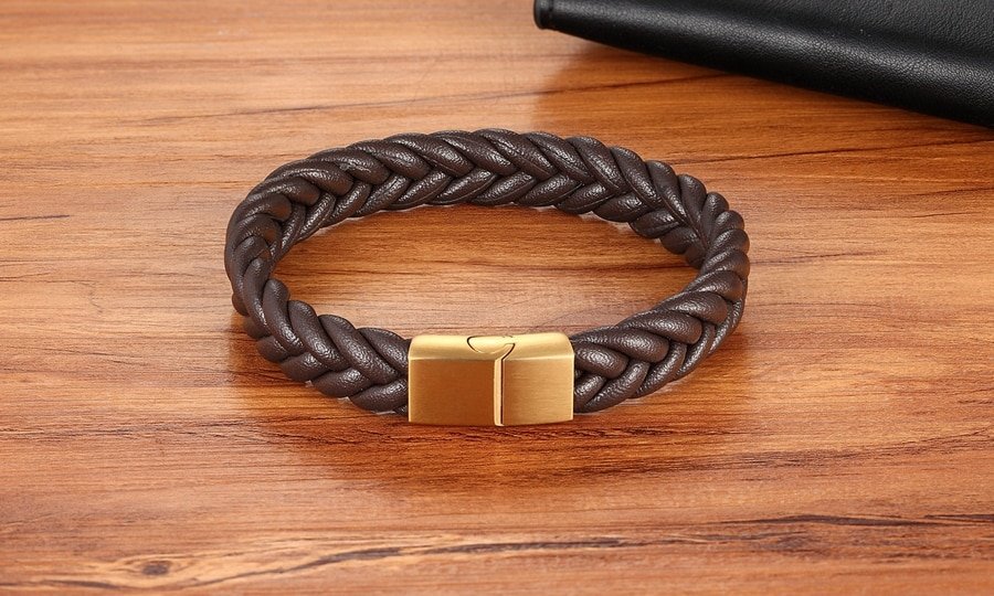 Men's Braided Leather Bracelet