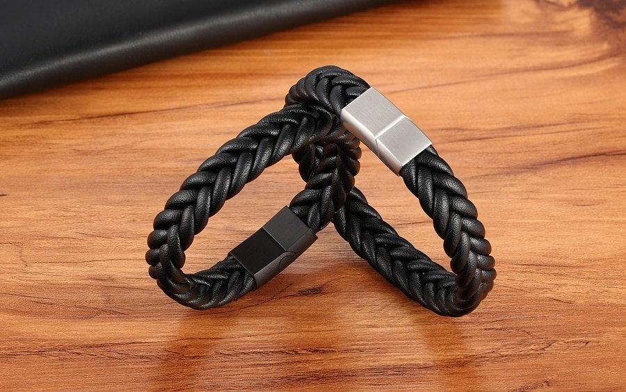 Men's Braided Leather Bracelet