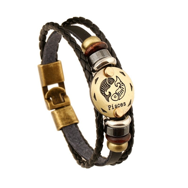 Women's Zodiac Signs Themed Rope Bracelet