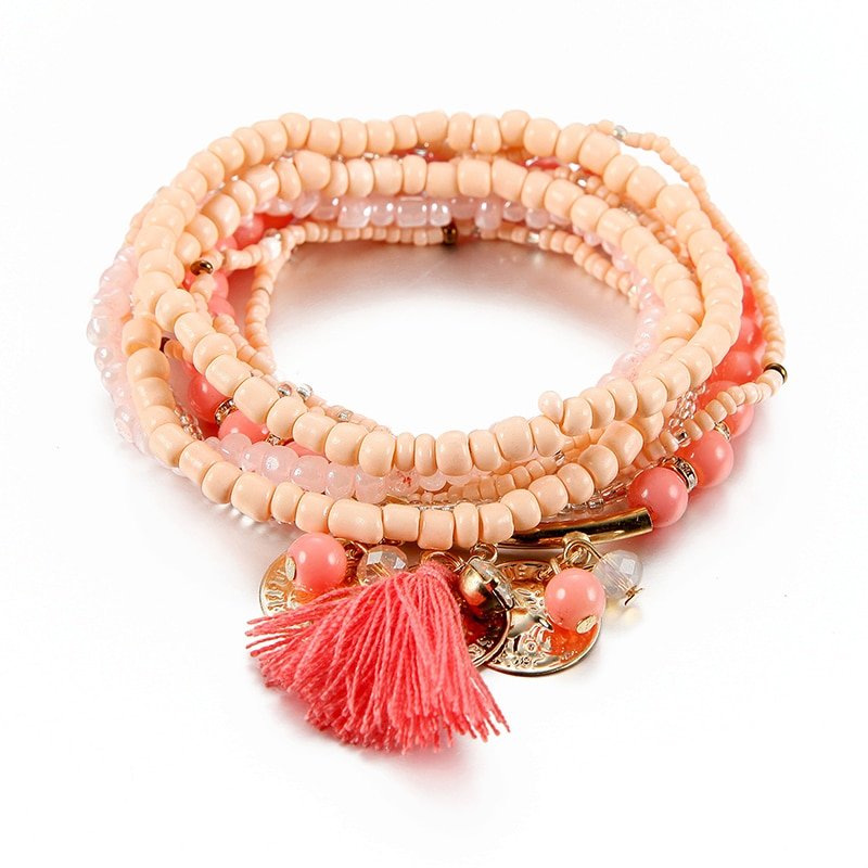 Women's Bohemian Layered Elastic Bracelet