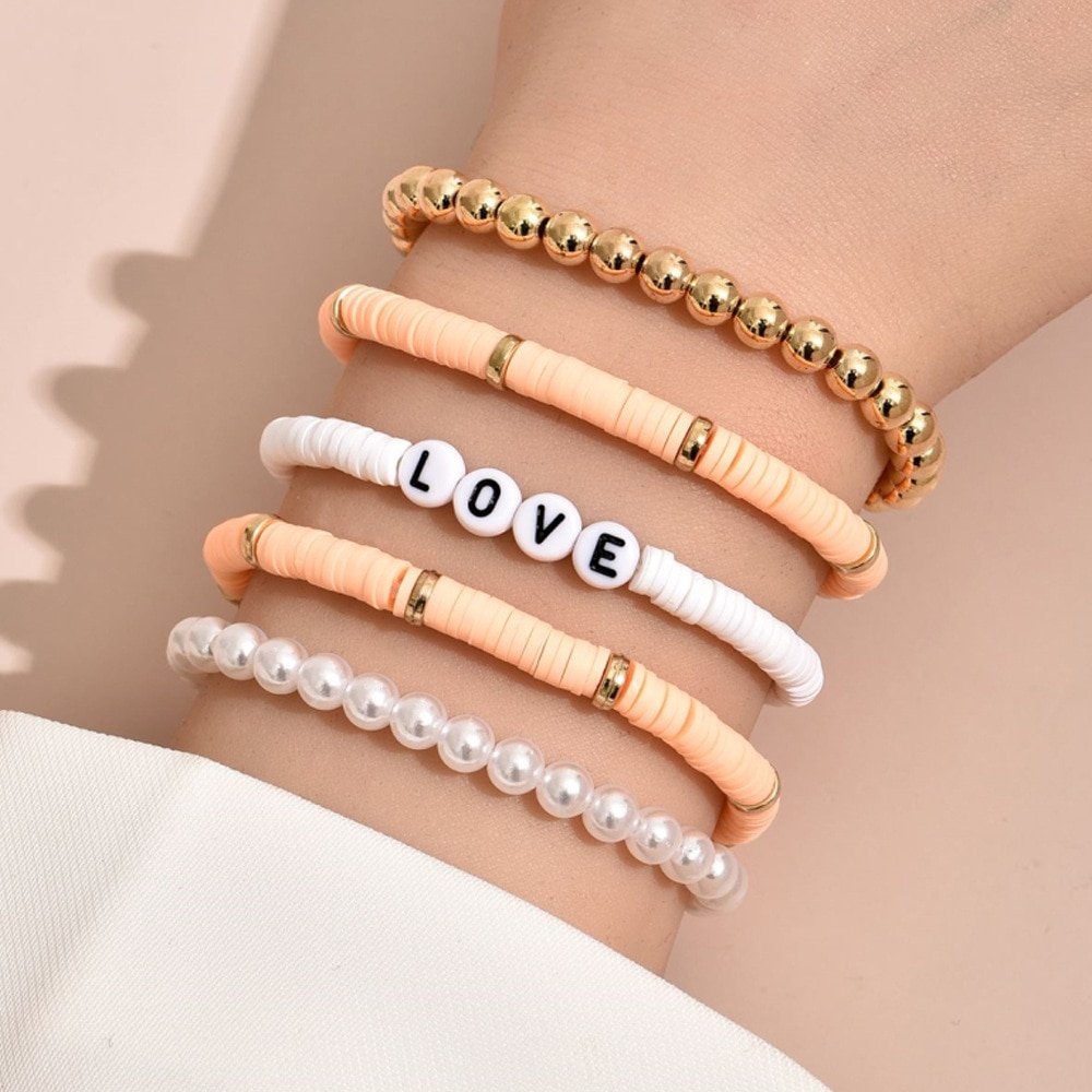 Women's Multicolor Ethnic Bracelets Set